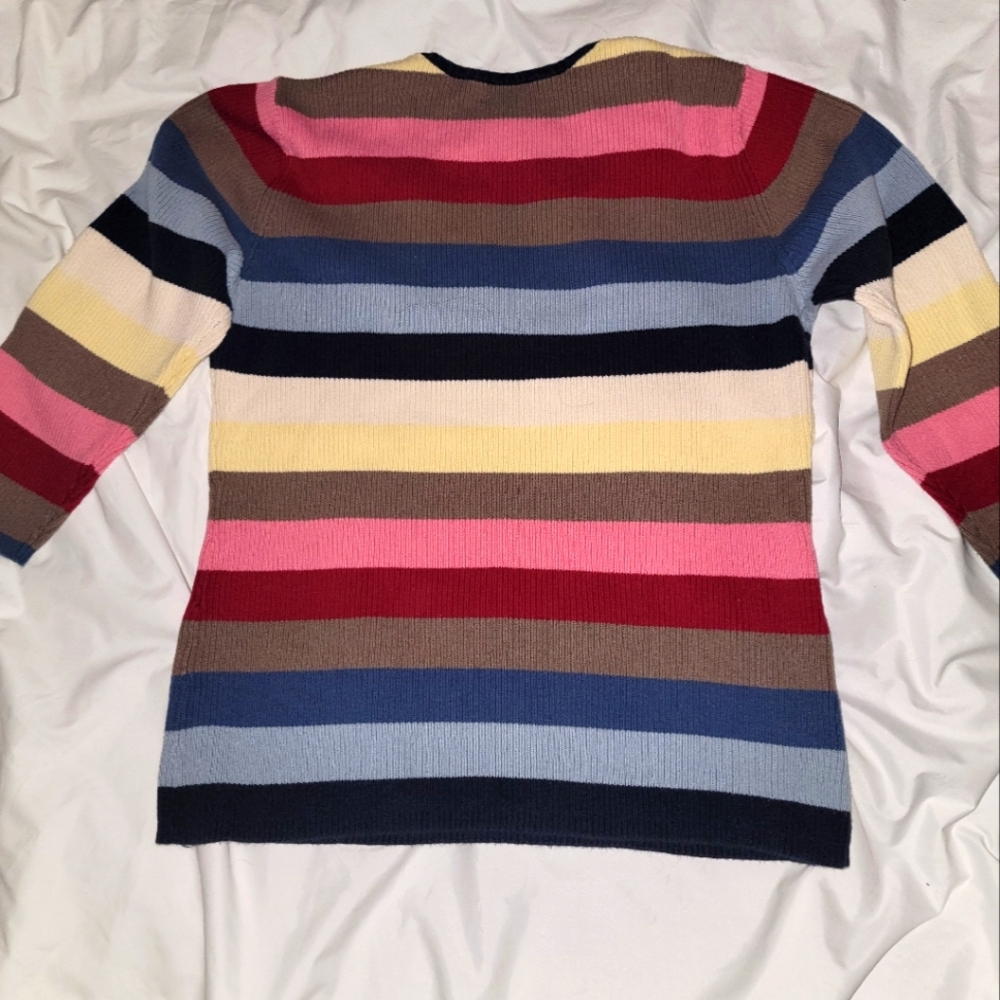 Striped knitted blouse